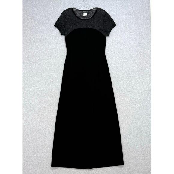Vtg Connected Apparel Velvet Maxi Dress Sz 8 Whimsigoth Elegant Evening Sparkle - Picture 1 of 16